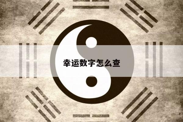 幸运数字怎么查