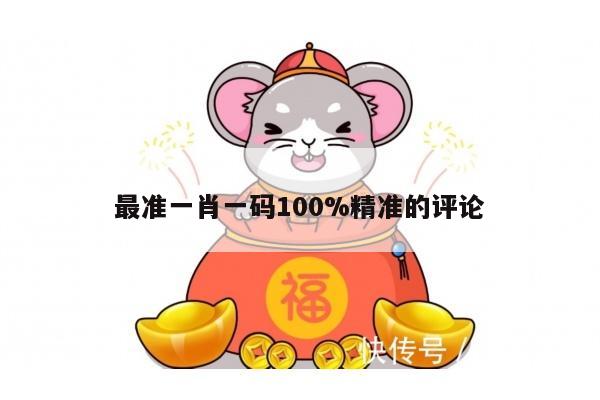最准一肖一码100%精准的评论